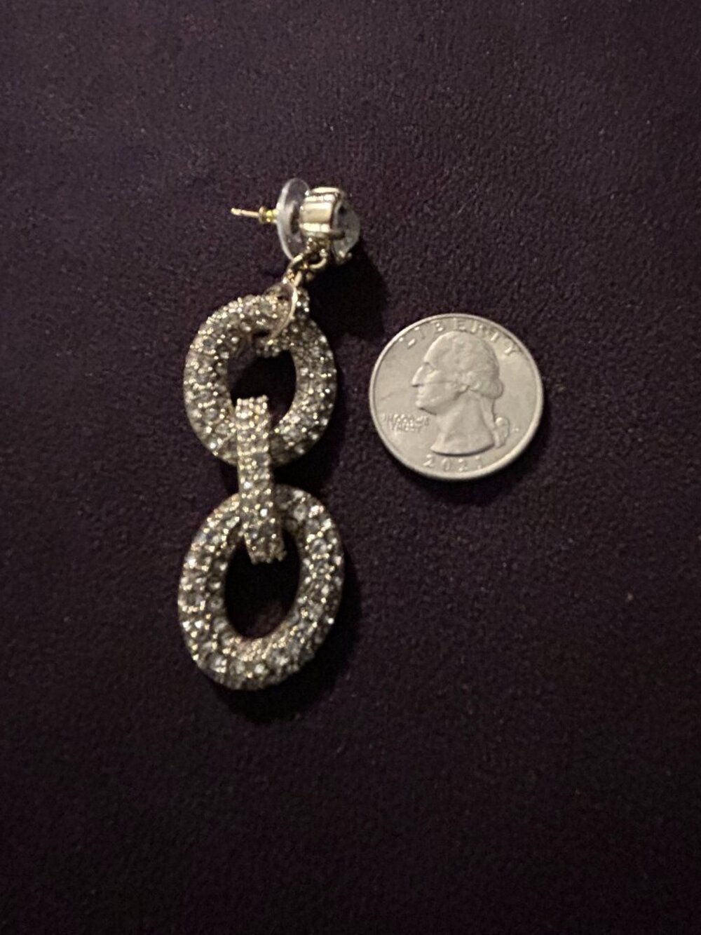 Ann Taylor Gold Tone Crystal Drop Earrings – Elegant Rhinestone Dangle Earrings